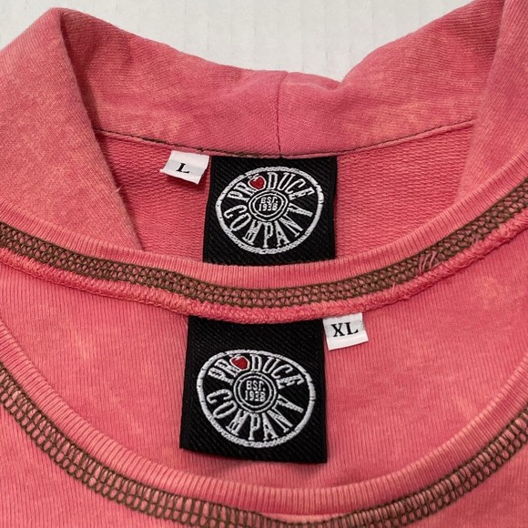 Produce Company Set Acid Wash Pink Tank Pants Jacket Outfit Art Wear Large - Picture 8 of 15